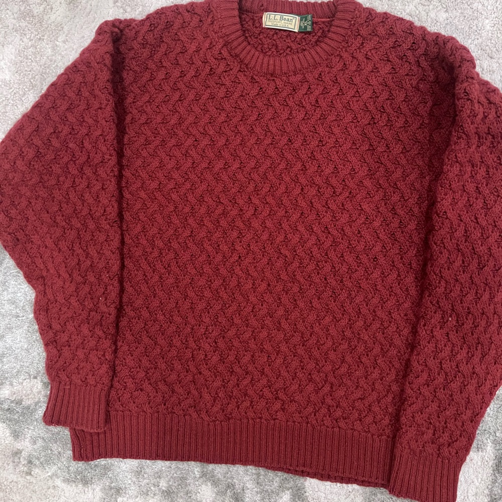 100% wool LL Bean sweater size XL - Picture 3 of 6